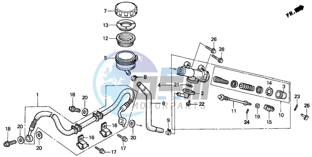 REAR BRAKE MASTER CYLINDER