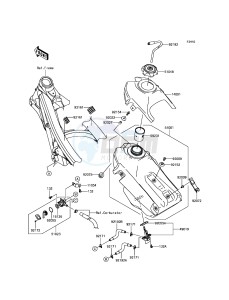 KLX450R KLX450AFF EU drawing Fuel Tank