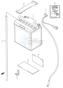 GSX600F (E28) Katana drawing BATTERY (MODEL J)