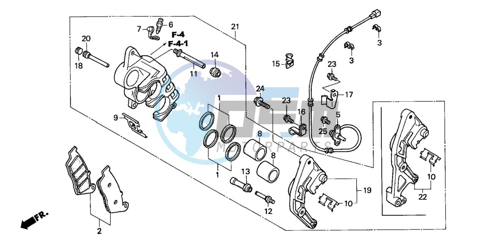 FRONT BRAKE CALIPER (R.)