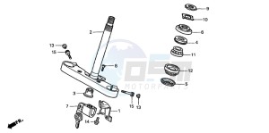 VT1100D2 drawing STEERING STEM