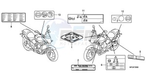 CB600FA3A Europe Direct - (ED / ABS ST) drawing CAUTION LABEL