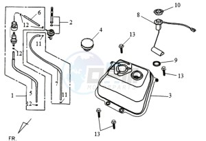 ORBIT II 50 TS L1-L6 drawing GAS TANK -  PETROL VALVE