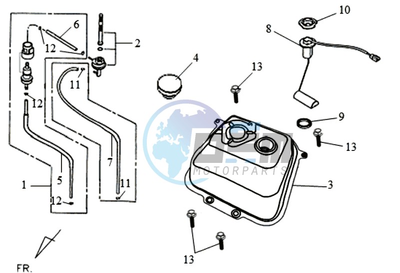 GAS TANK -  PETROL VALVE