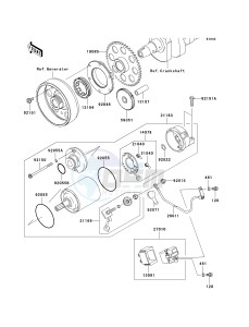 ZR 1000 B [Z1000] (7F-8F) 0B8F drawing STARTER MOTOR