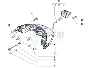 Beverly 125 drawing Tail light - Turn signal lamps