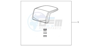 NC700XD NC700X 2ED drawing TOP BOX PILLION PAD (TOP)