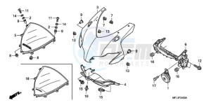 CBR1000RR9 Europe Direct - (ED / MME) drawing UPPER COWL (1)