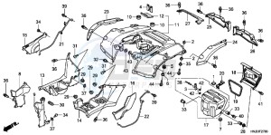 TRX500FAB drawing REAR FENDER