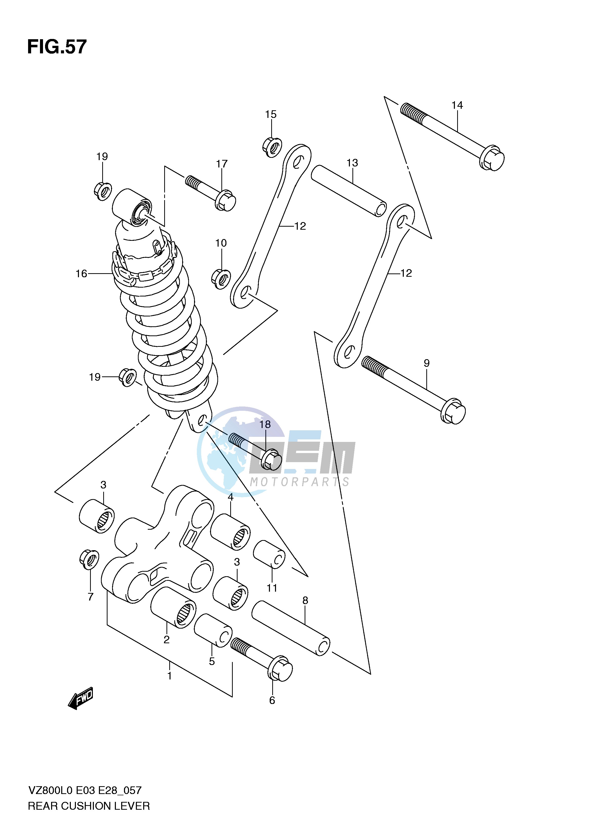 REAR CUSHION LEVER