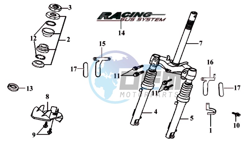 FRONT FORK/ STEERING HEAD BEARING