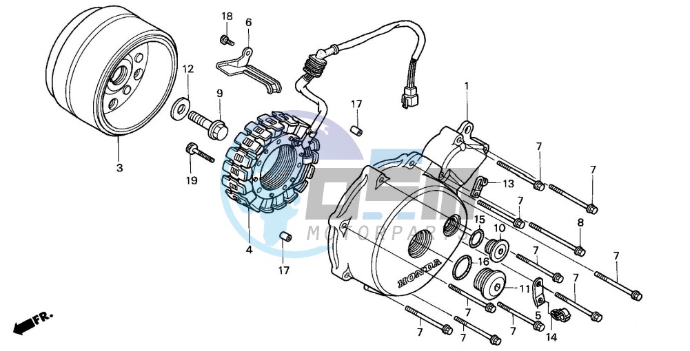 LEFT CRANKCASE COVER/ GENERATOR