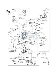 KX 250 T [KX250F] (T8F) T8F drawing CARBURETOR