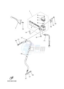 XT660X (10SC 10SC 10SC 10SC) drawing FRONT MASTER CYLINDER