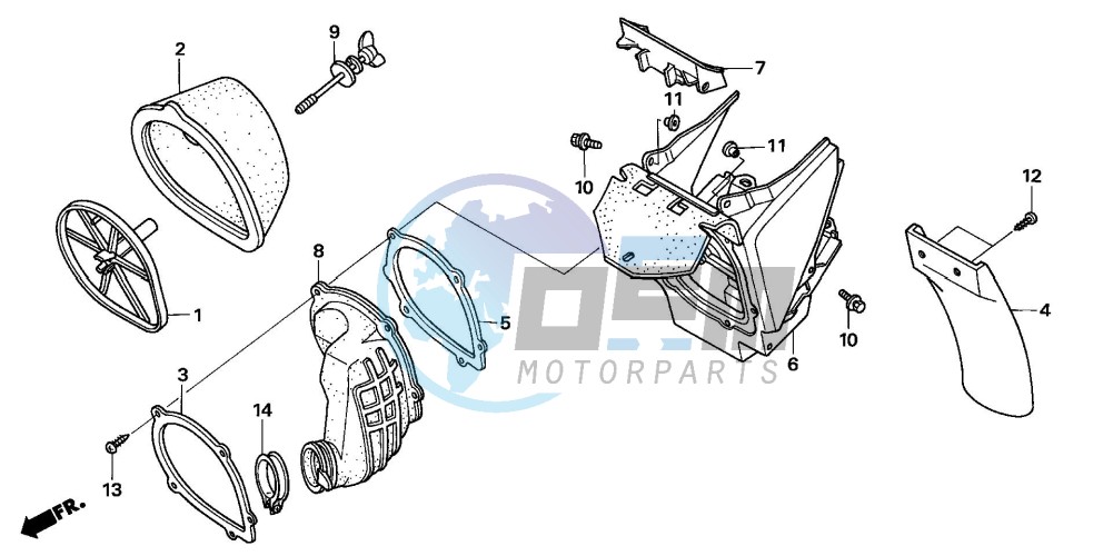 AIR CLEANER (CR250R5-7)