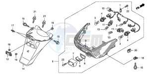 FJS400D SILVER WING drawing TAILLIGHT/REAR FENDER