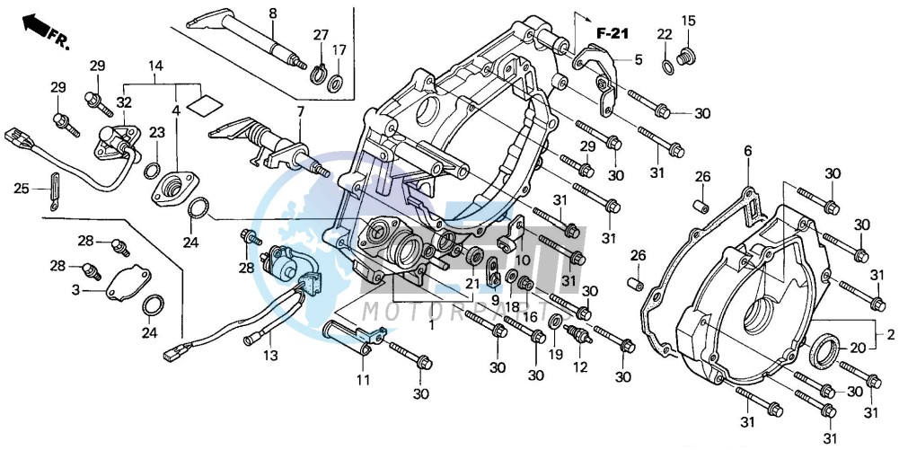 REAR CRANKCASE COVER