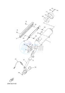 YPR125R XMAX 125 EVOLIS 125 (2DM3 2DM3) drawing EXHAUST