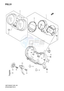 GSF1250 (E2) Bandit drawing SPEEDOMETER (GSF1250SAK7 SAK8 SAK9 SAZK9 SAL0)