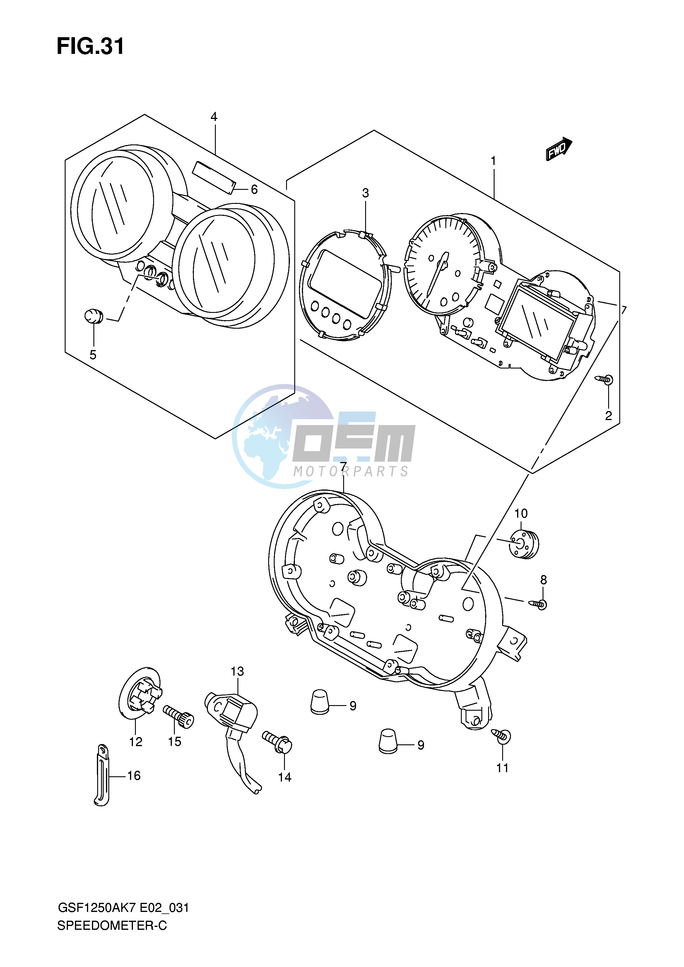 SPEEDOMETER (GSF1250SAK7 SAK8 SAK9 SAZK9 SAL0)