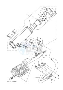 YXZ1000ES YXZ10YPSG YXZ1000R EPS SPECIAL EDITION (2HC8) drawing EXHAUST