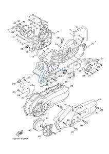 YW125 YW125CB (37D5) drawing CARTER CRANKCASE