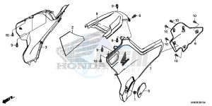 TRX500FA5F TRX500FA Europe Direct - (ED) drawing SIDE COVER/TANK COVER