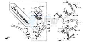 FJS600D SILVER WING drawing FR. BRAKE MASTER CYLINDER (FJS6001/2/D3/D4/D5)