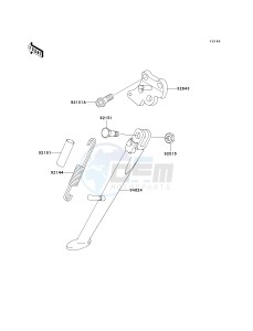 ZX 600 J [ZZR600] (J6F-J8F) J7F drawing STAND-- S- -