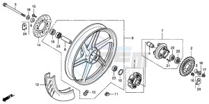 CBR125RS drawing REAR WHEEL