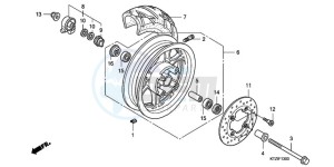 PES125R9 France - (F / CMF STC 2F) drawing FRONT WHEEL