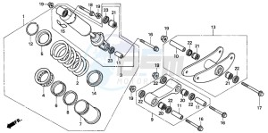 CBR600F3 drawing REAR CUSHION (CBR600FM/2M/N/2N/2P)