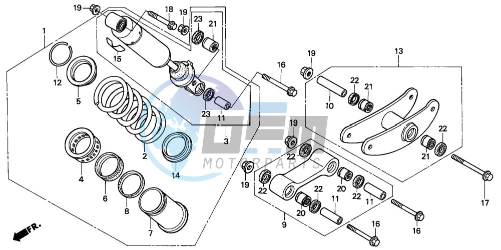 REAR CUSHION (CBR600FM/2M/N/2N/2P)