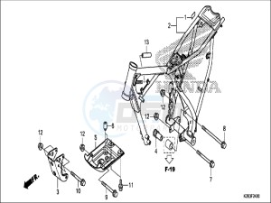 CRF125FBH Europe Direct - (ED) drawing FRAME BODY