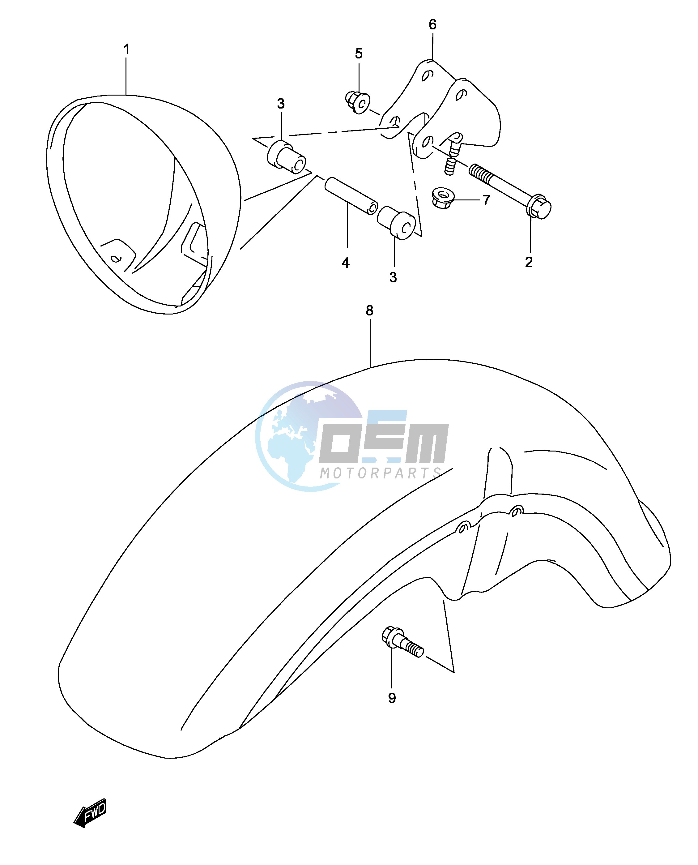 HEADLAMP HOUSING (MODEL K3)