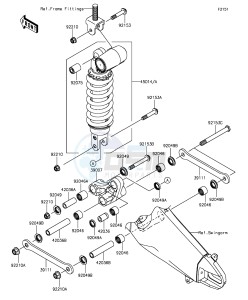 NINJA ZX-6R ZX636EGFA GB XX (EU ME A(FRICA) drawing Suspension/Shock Absorber