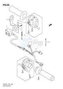 AN400 (E2) Burgman drawing GRIP HEATER (AN400ZAL1 E51)