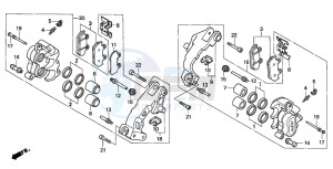 GL1500SE GOLDWING SE drawing FRONT BRAKE CALIPER