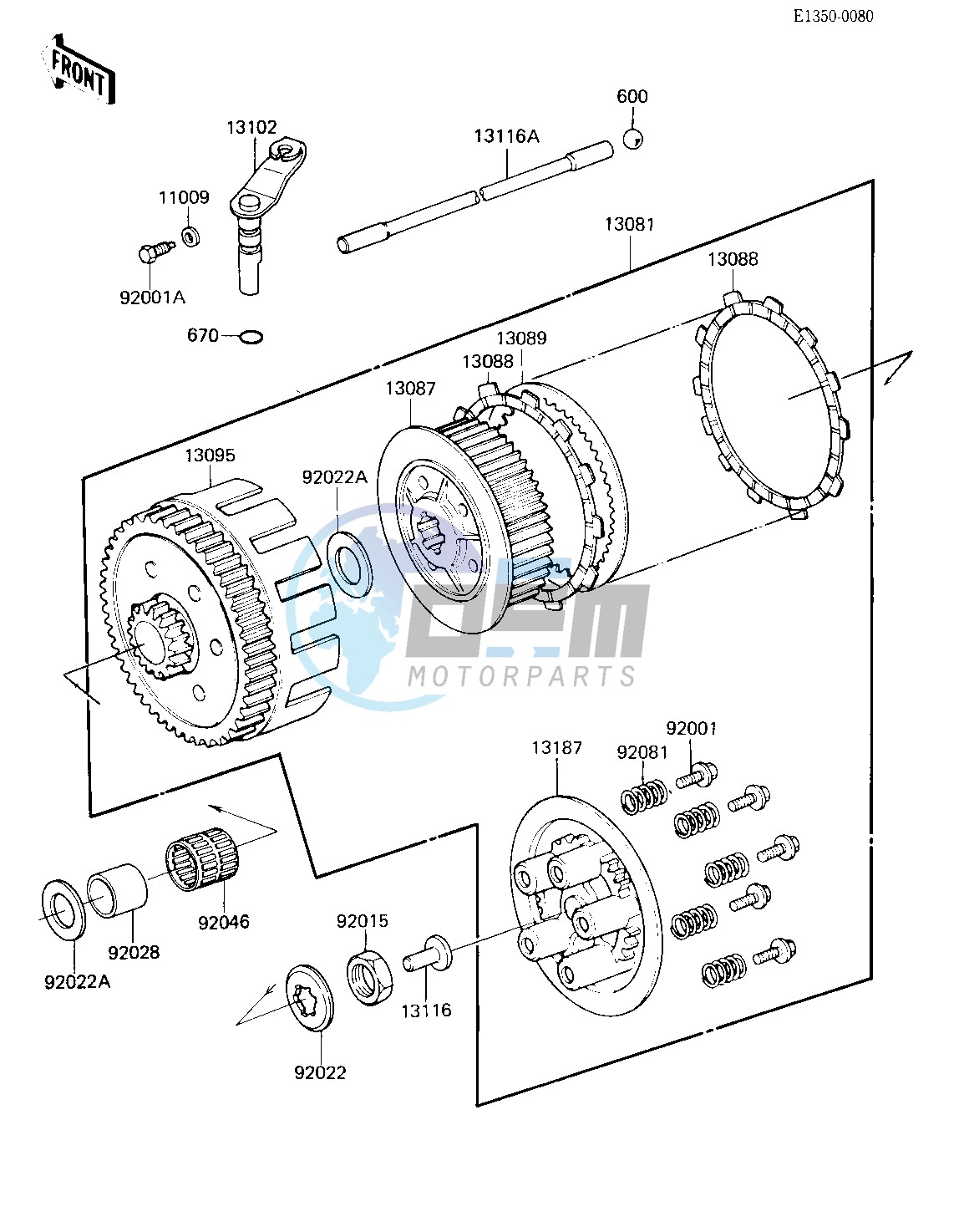 CLUTCH -- 84 KX250-C2- -