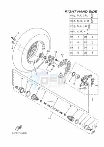 YFM700FWAD GRIZZLY 700 EPS (BDE2) drawing FRONT WHEEL 2