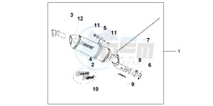 VFR1200FDB drawing TITANIUM SLIPON EXH VFR1200F