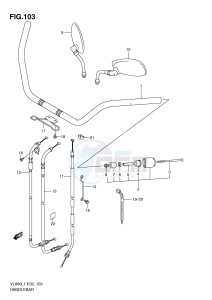 VL800 (E2) VOLUSIA drawing HANDLEBAR (VL800CL1 E2)