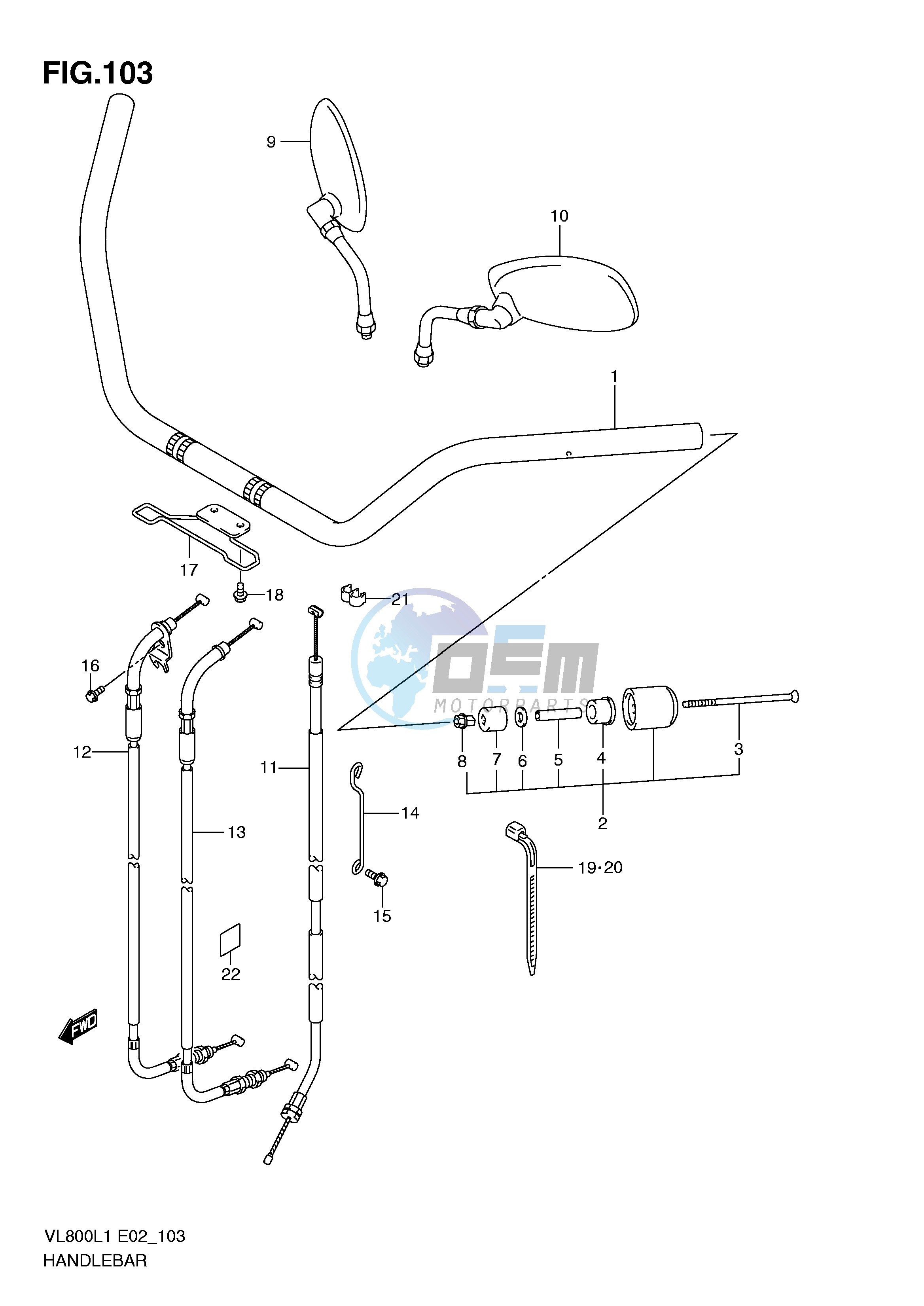 HANDLEBAR (VL800CL1 E2)