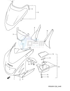 RF900R (E28) drawing COWLING BODY (MODEL T V)