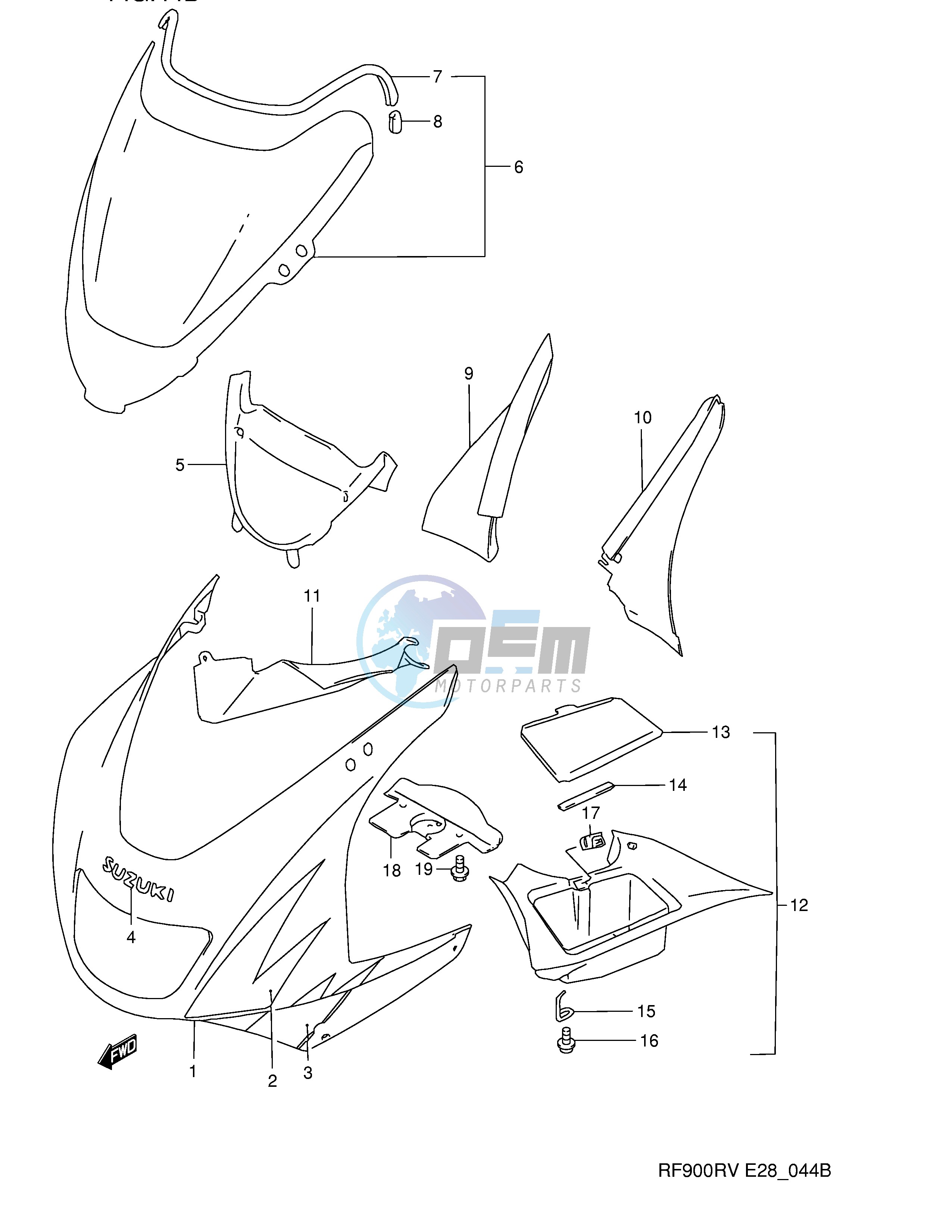 COWLING BODY (MODEL T V)