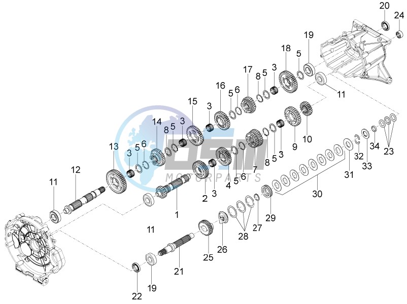 Gear box - Gear assembly