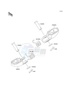 KX 65 A [KX65 MONSTER ENERGY] (A6F - A9FA) A7F drawing FOOTRESTS