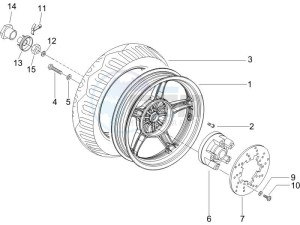 NRG 50 power Pure jet drawing Rear Wheel