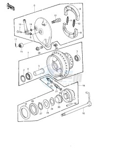 KDX 175 A [KDX175] (A1) [KDX175] drawing FRONT HUB_BRAKE -- 80 A1- -