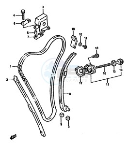 GSX750F (K-T) drawing CAM CHAIN